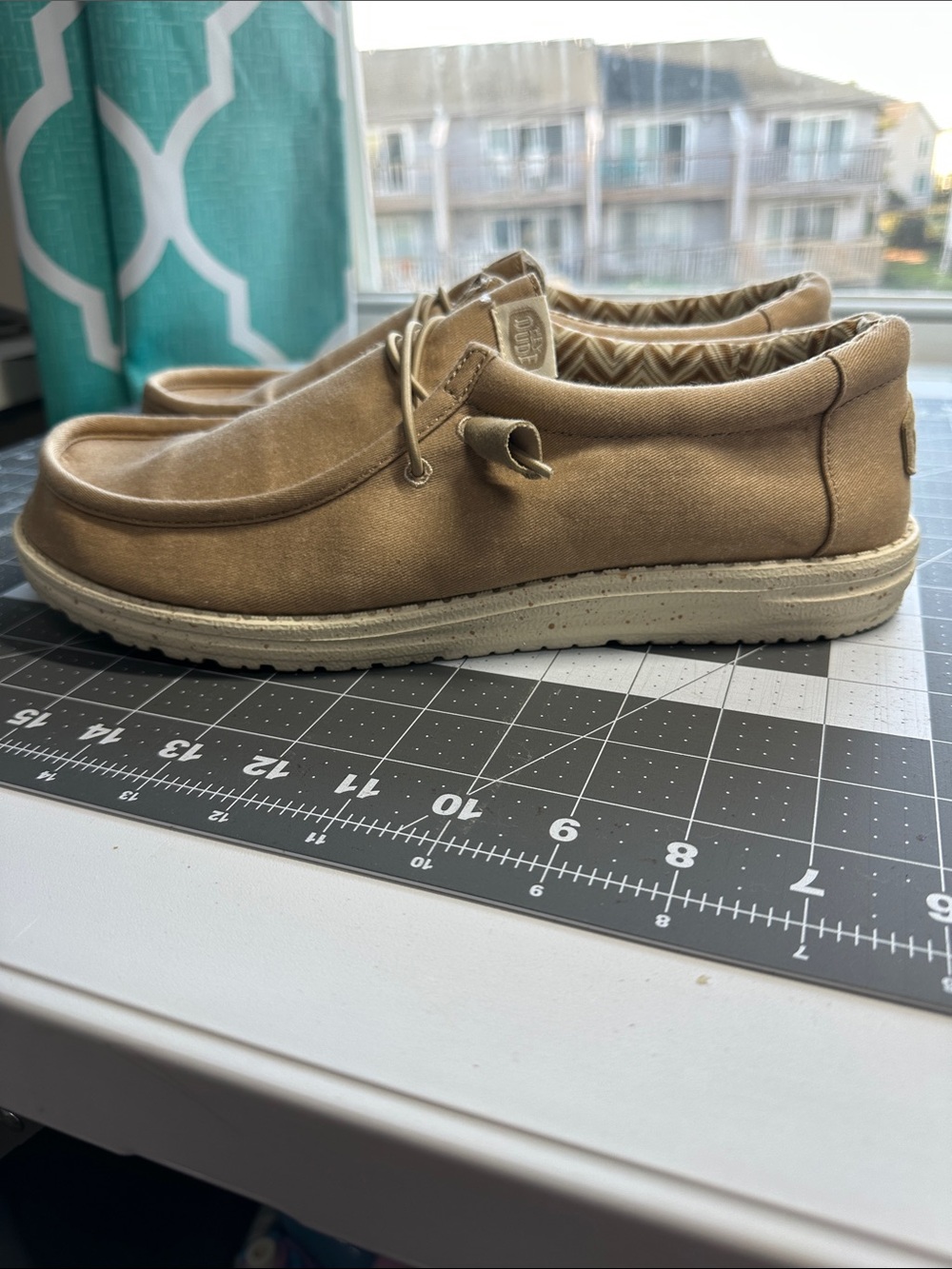 Hey Dude Wally Canvas Slip-Ons in Tan Mens 11